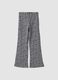 Grey organic stretch cotton flared leggings_0