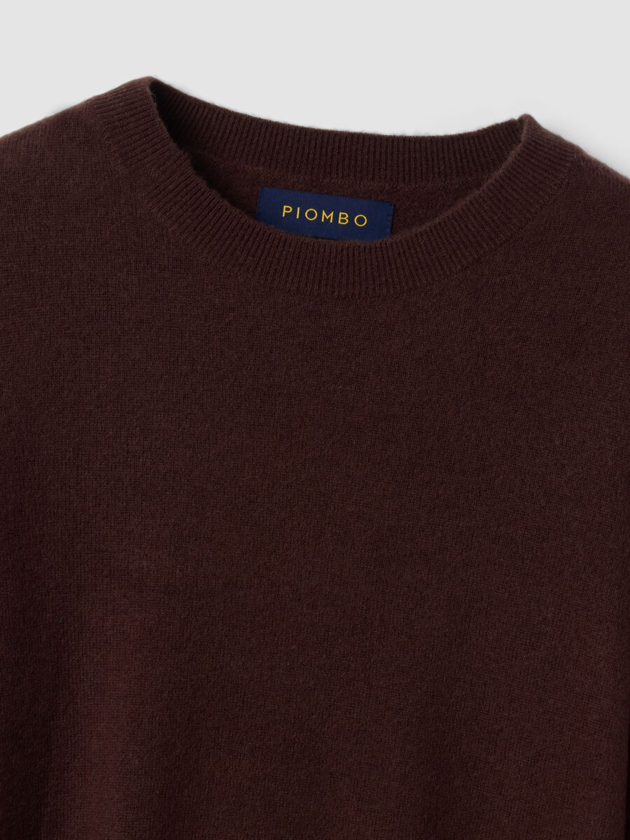 Brown pure wool crew-neck jumper_1