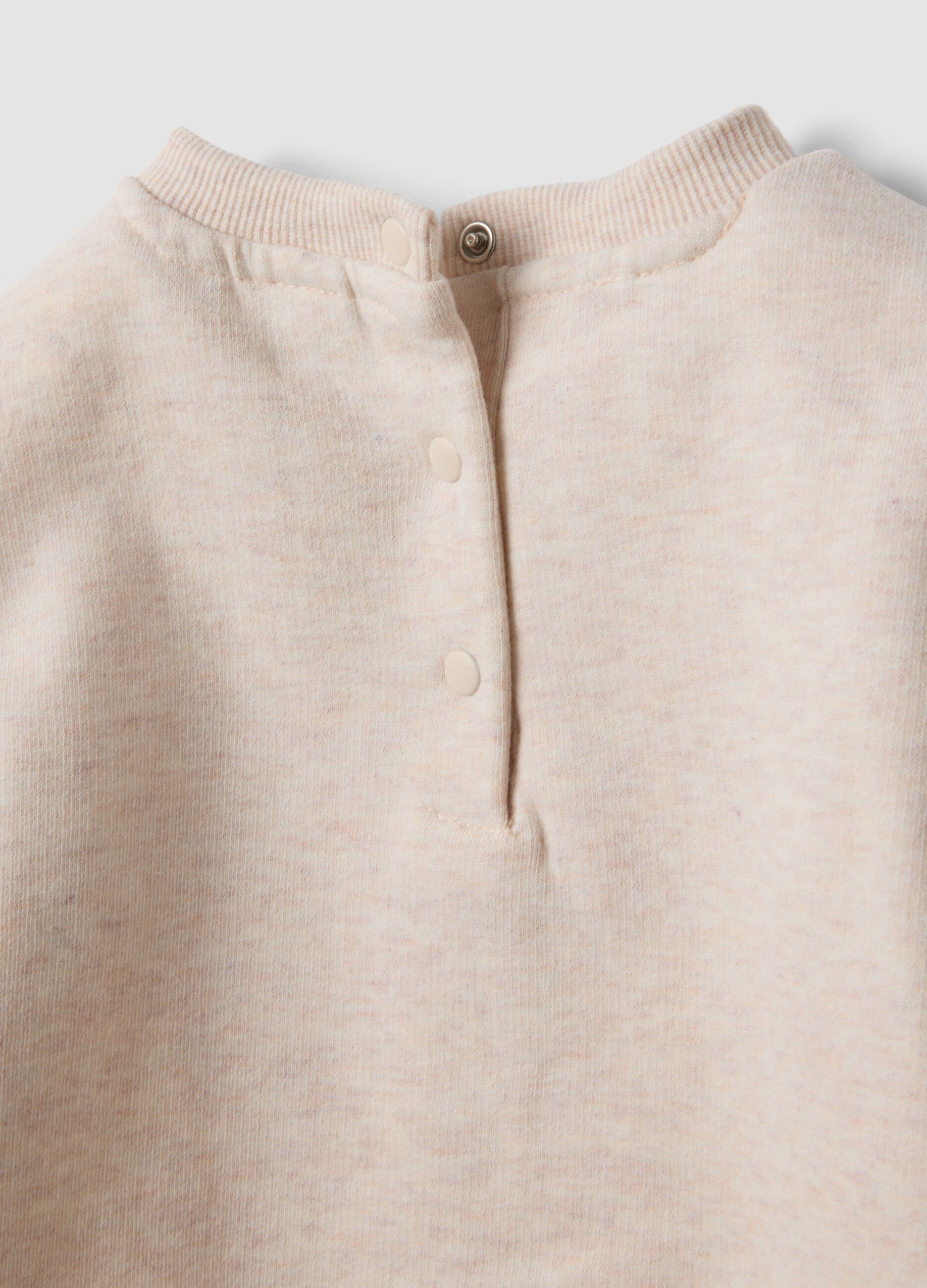Completo jogging rosa in misto cotone organico con stampa Gli Aristogatti