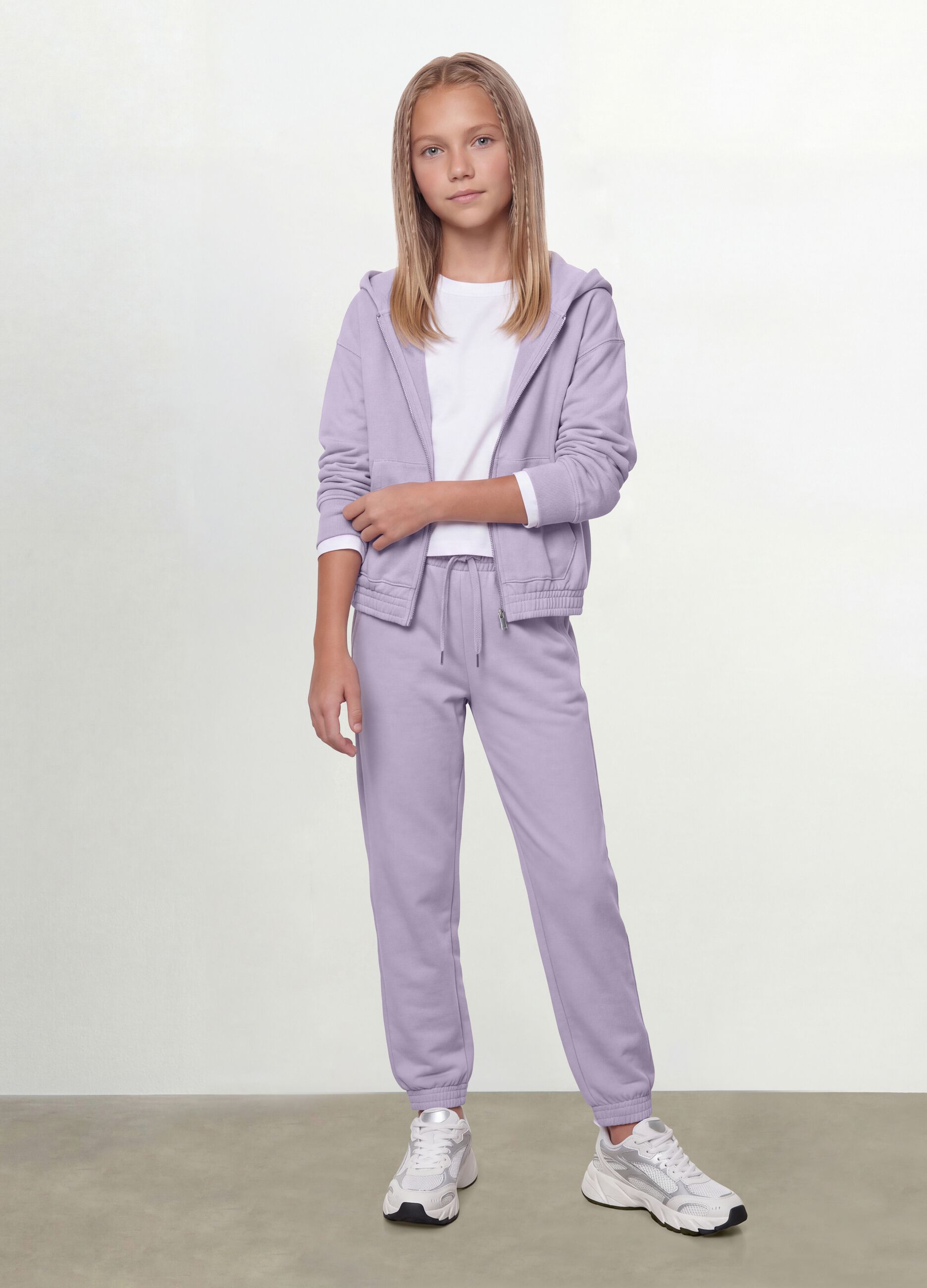 Purple organic cotton hoodie