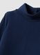 Maglia blu notte in cotone organico elasticizzato girocollo_2