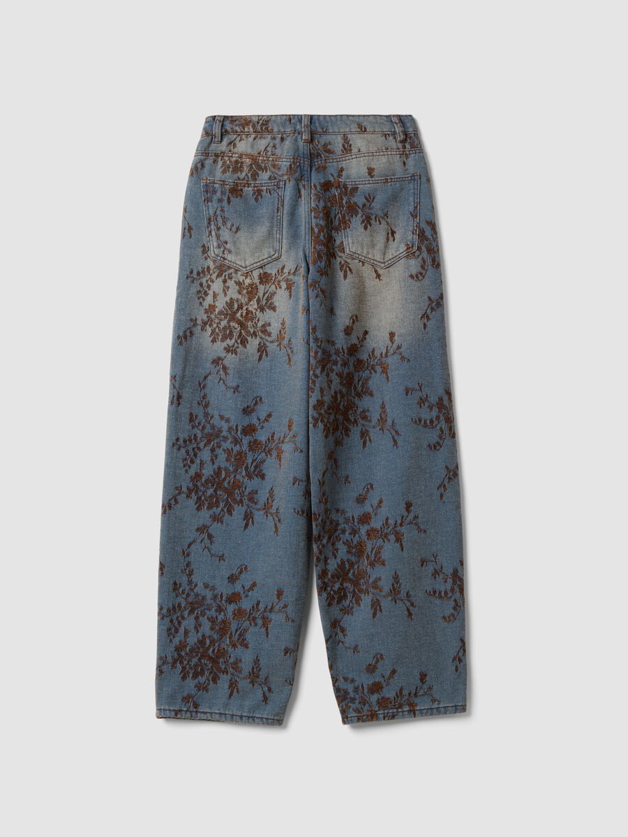 Blue wide-leg jeans in a cotton, viscose and lyocell blend_2