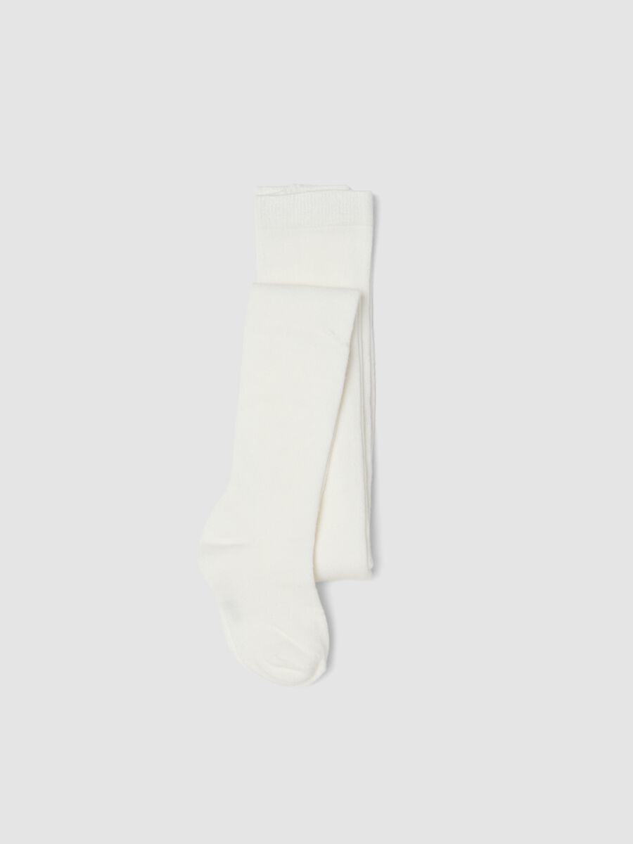 Collant bianco in tessuto elasticizzato_0