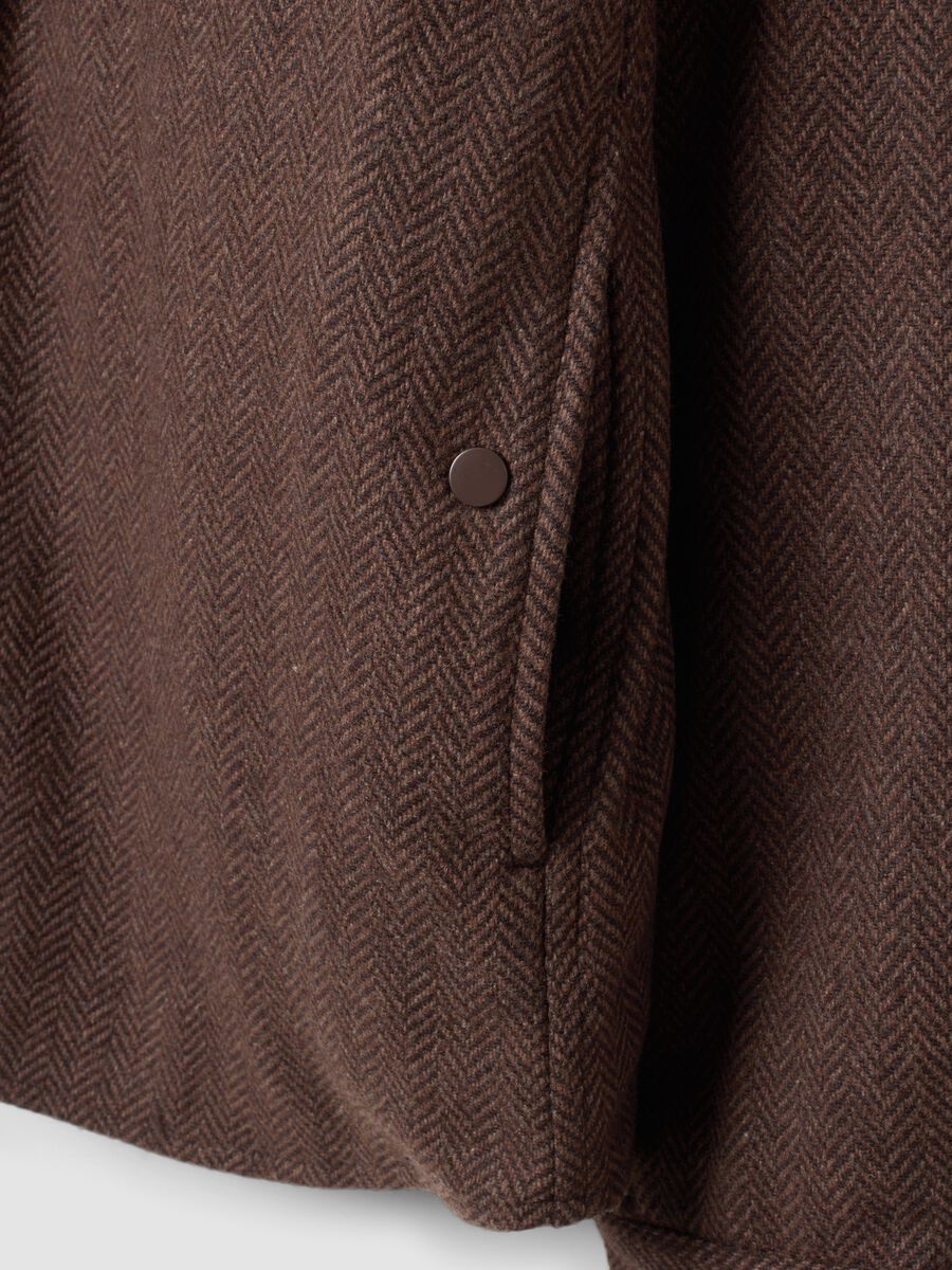 Brown wool-viscose blend shacket_5