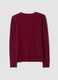 Red viscose-blend jumper with m&eacute;lange yarn_2