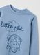 Baby t-shirt in pure blue cotton regular fit with print_2