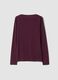 T-shirt viola in modal elasticizzato con girocollo regular fit_2