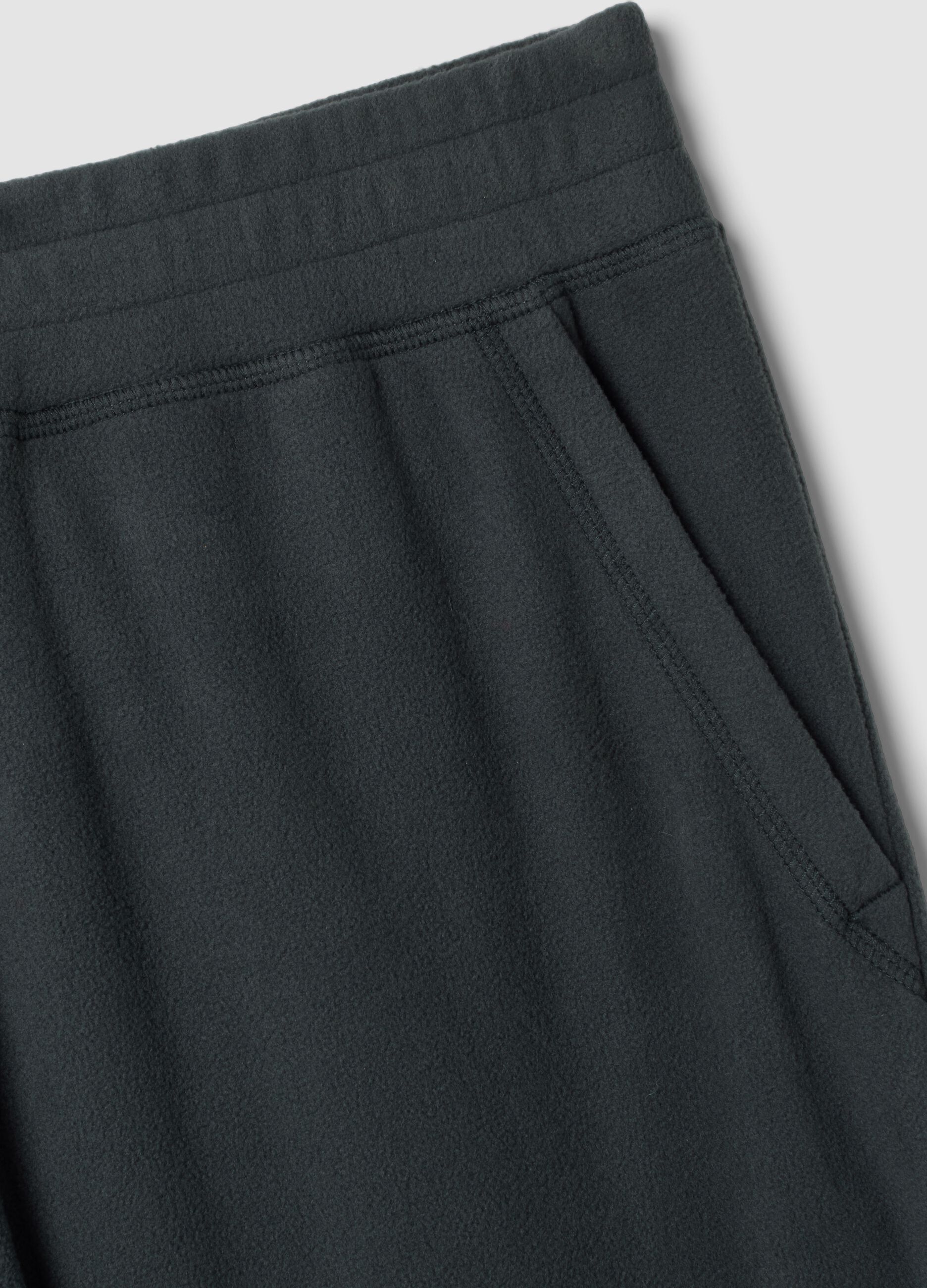 Grey fleece jogger trousers, regular fit