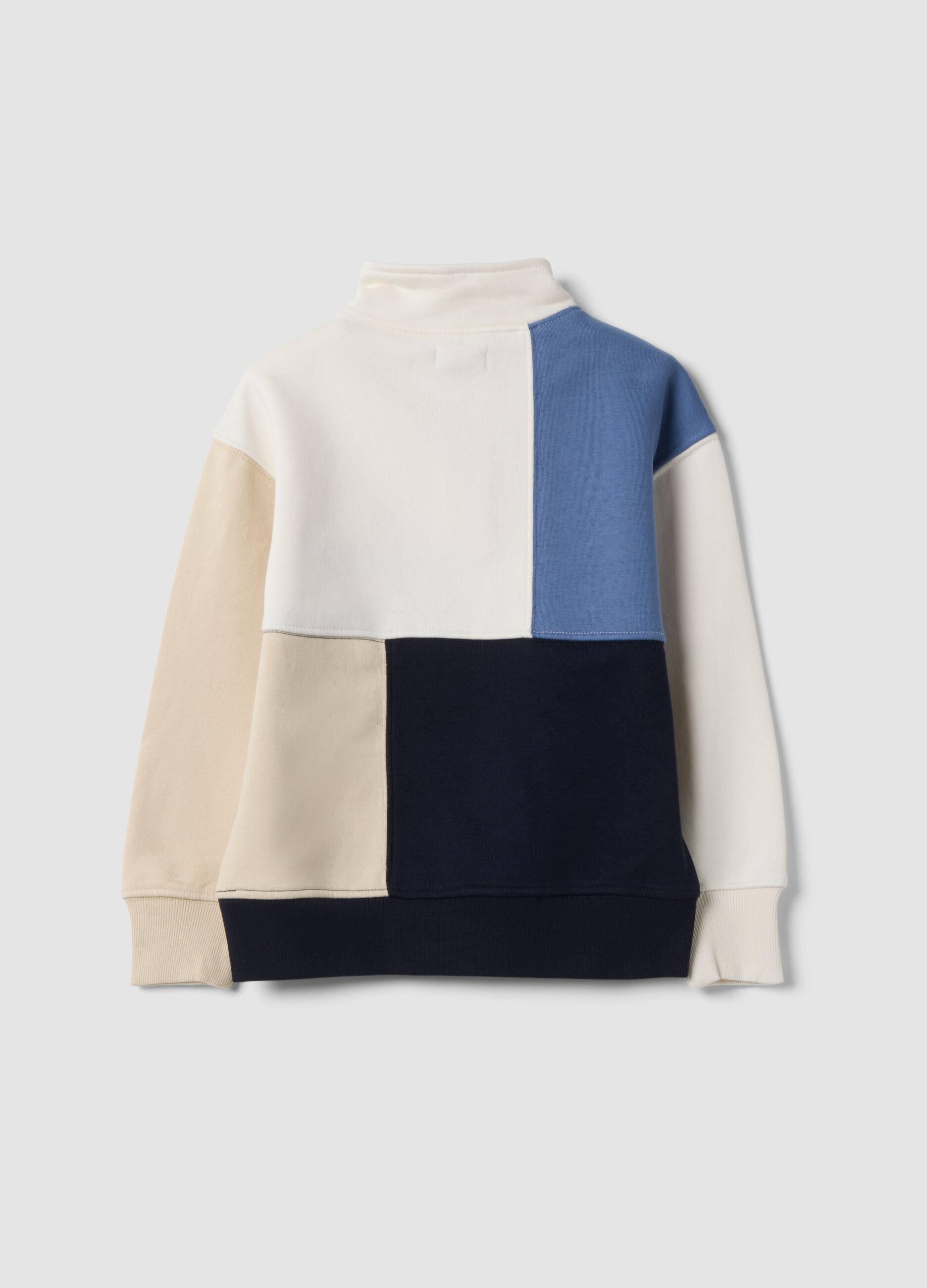 Multicolour cotton-blend regular-fit crew-neck sweatshirt