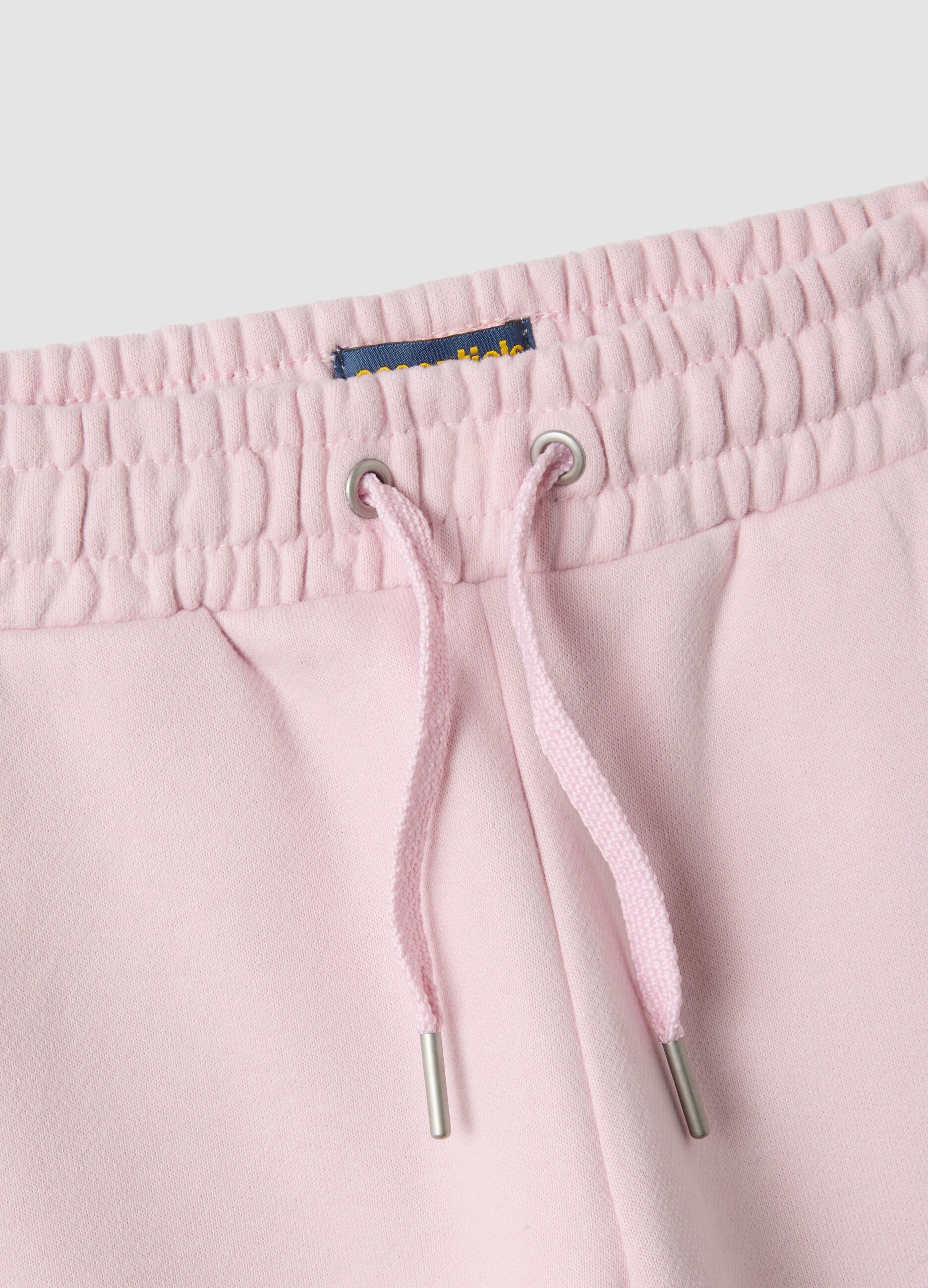 Pink trousers in pure organic cotton