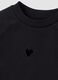 Abito nero in puro cotone con ricamo cuore over fit_2