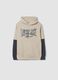 Beige cotton-blend hoodie_0