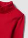 Red cotton roll-neck T-shirt, regular fit_2
