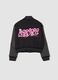 Black and grey cotton-blend varsity jacket, regular fit_1