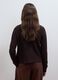 Brown pure cotton crew-neck knit cardigan_3