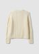 White wool-blend cable-knit crew-neck jumper_6