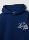 Blue cotton-blend hoodie with Lakers print for boys_4
