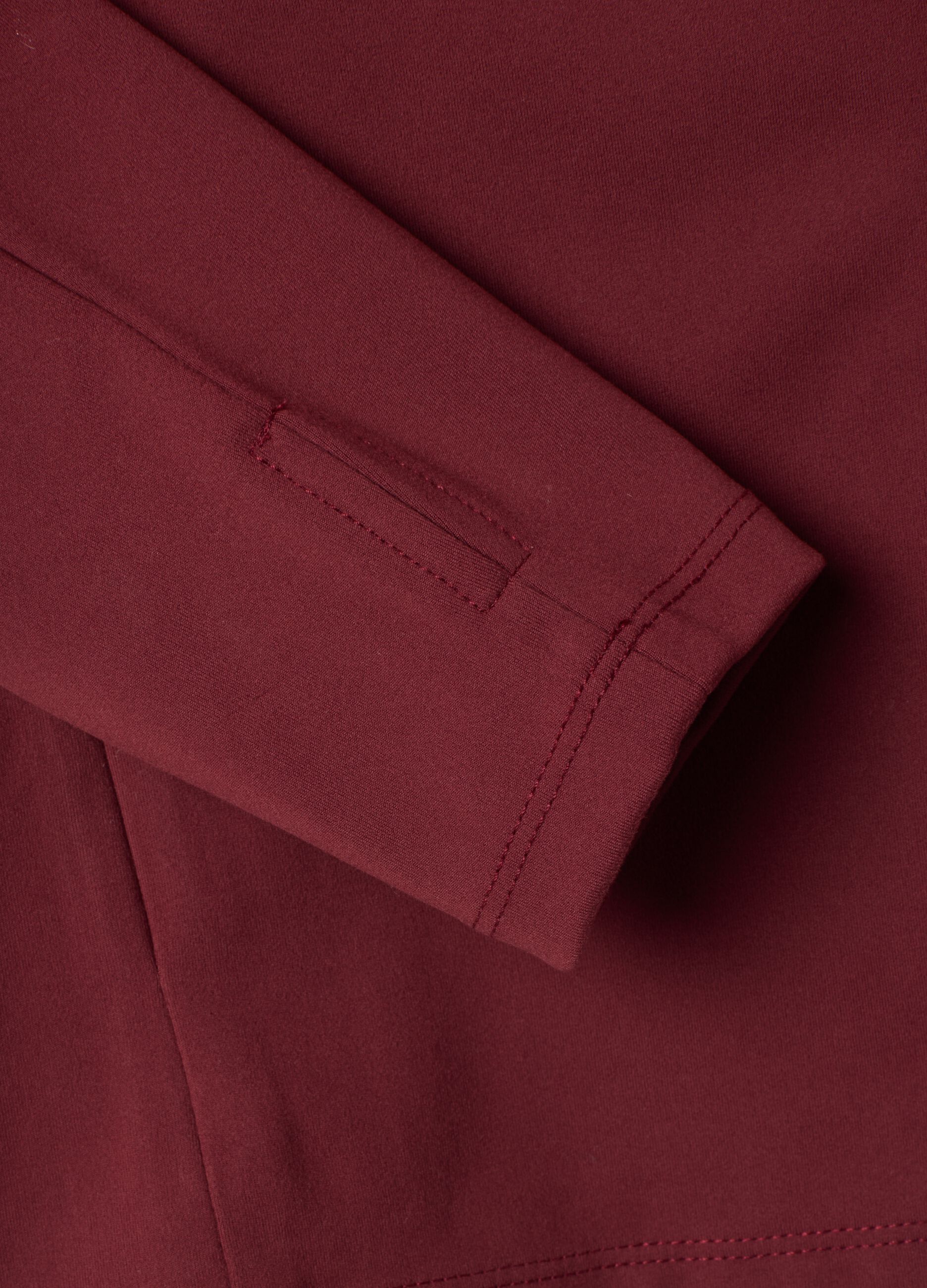 Red fitted full-zip jacket in stretch fabric &ndash; ALTAVIA STUDIO