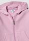 Pink organic cotton hooded sweatshirt with oversized fit for baby girl_2