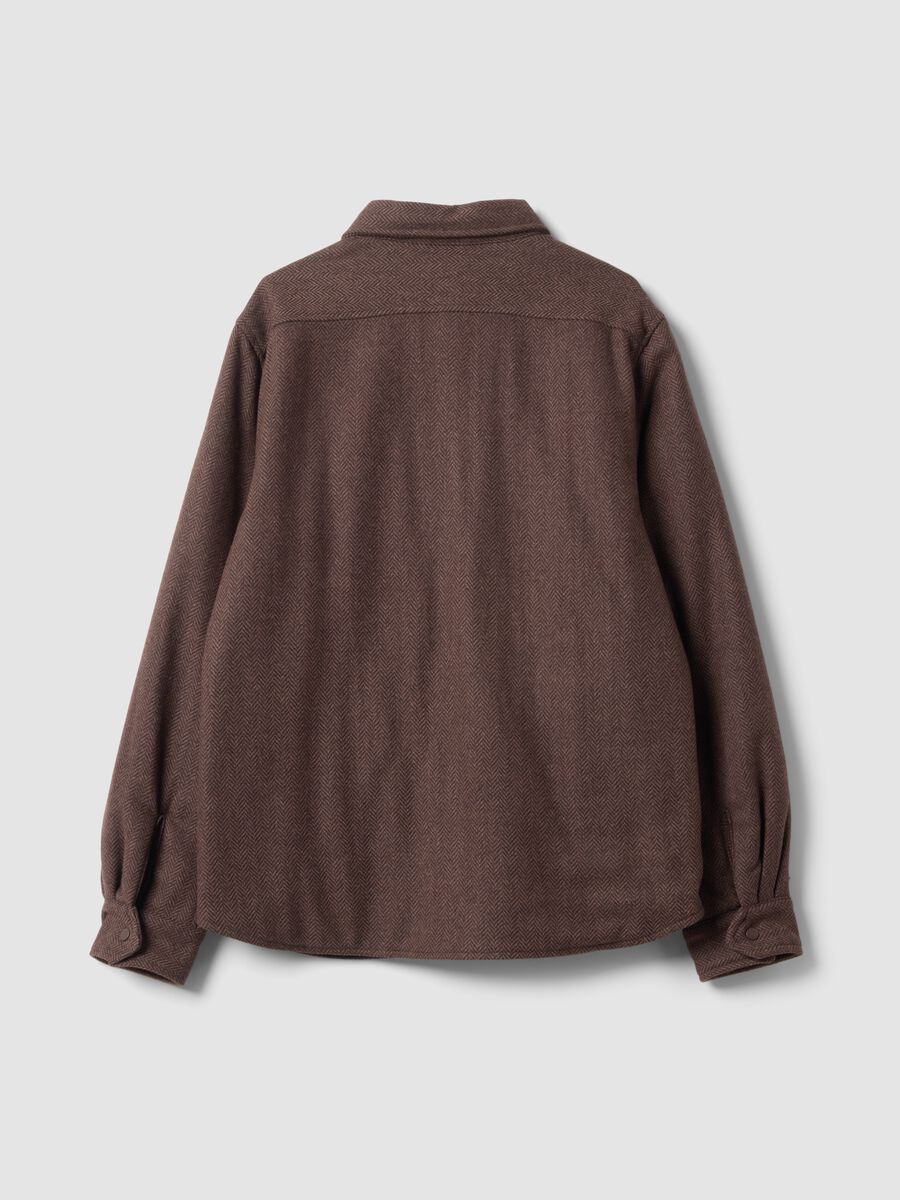 Brown wool-viscose blend shacket_6