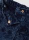 Blue cotton-blend wide-leg jeans with floral print_3