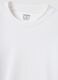 White long-sleeve crew-neck pure cotton T-shirt, regular fit_1