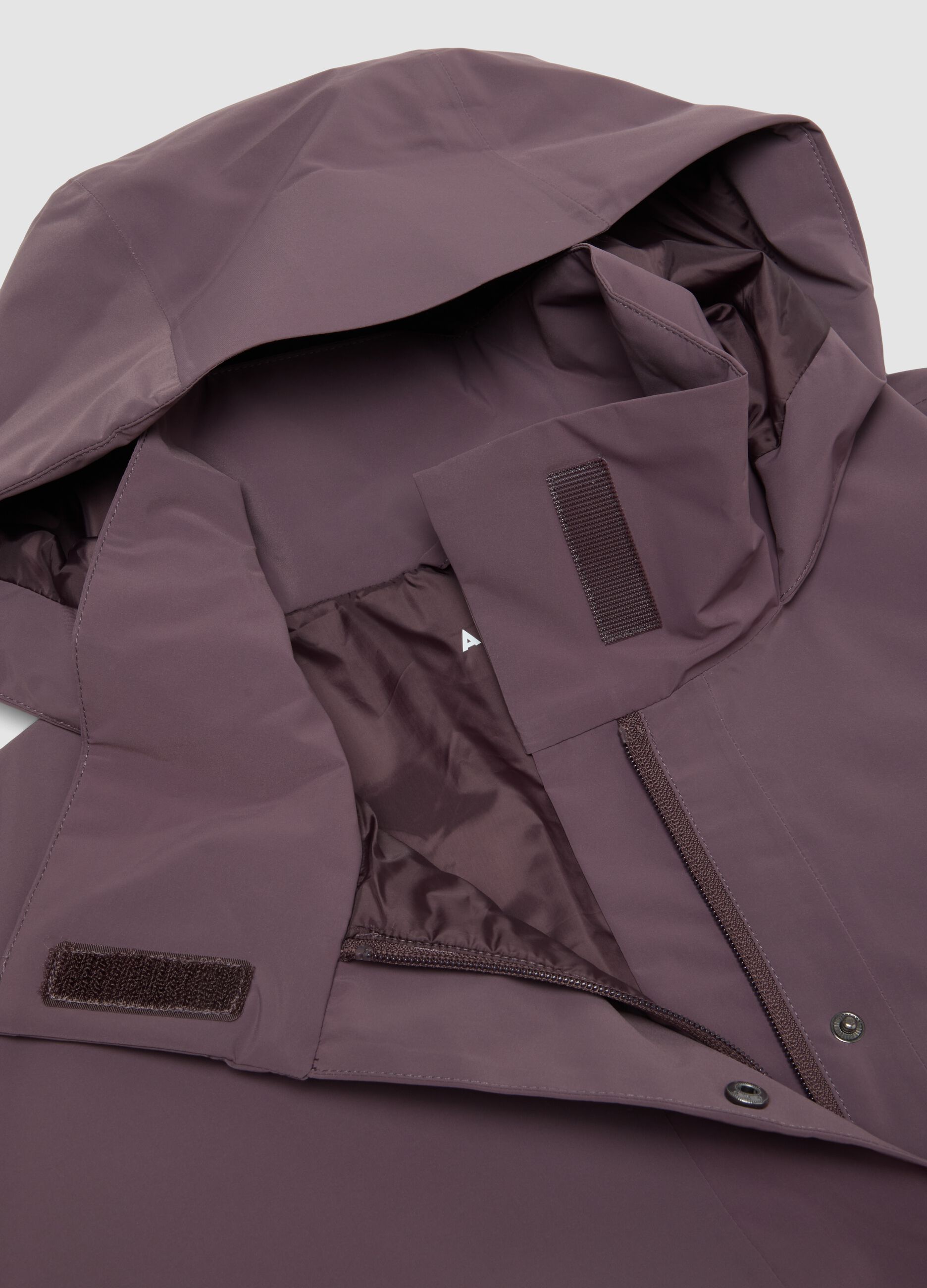 Water-repellent, breathable padded purple parka with hood ALTAVIA STUDIO
