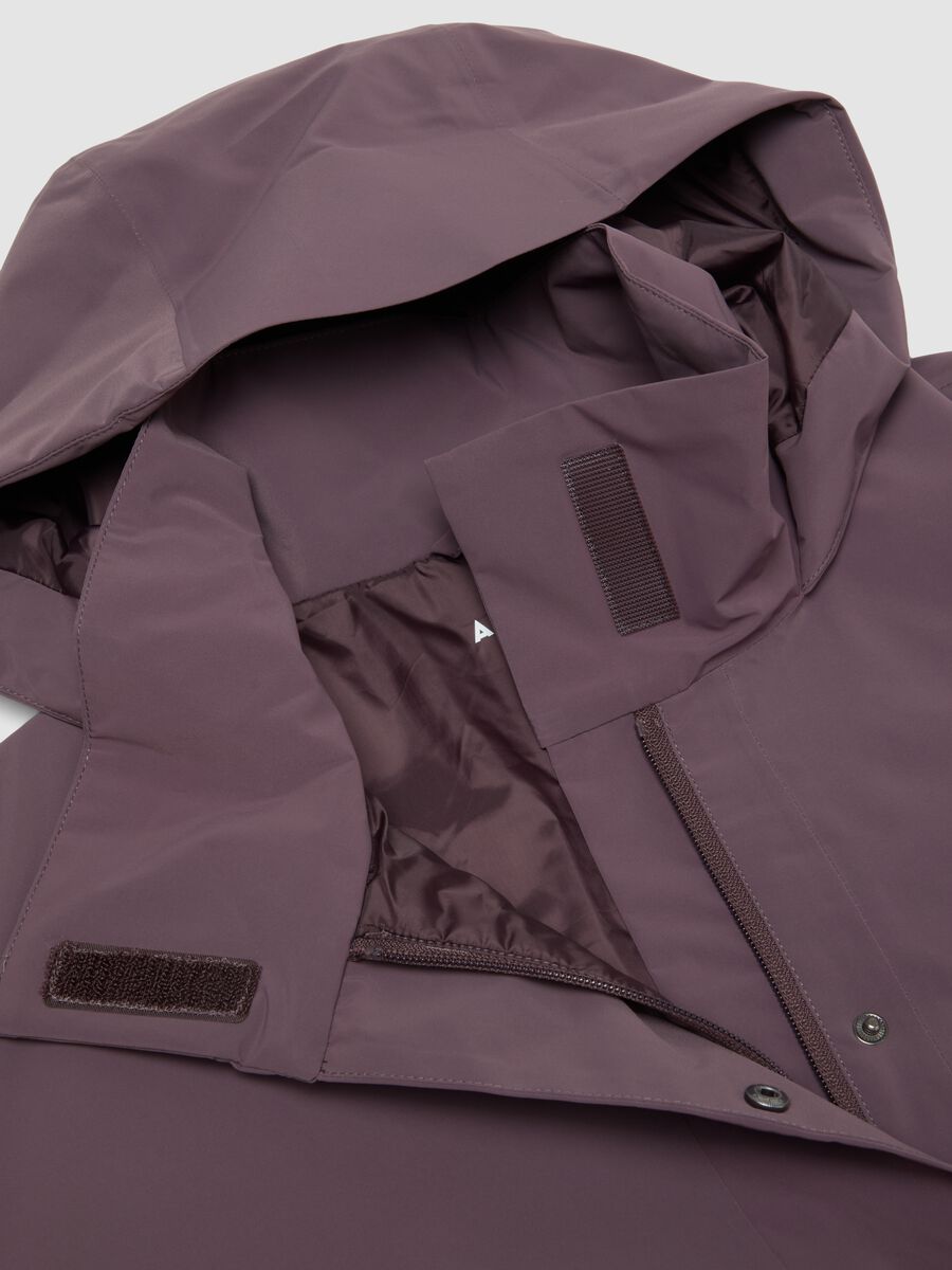 Water-repellent, breathable padded purple parka with hood ALTAVIA STUDIO_9