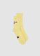 Yellow stretch cotton sports socks_0