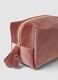 Pink ribbed stretch-fabric beauty case_1