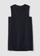 Abito smanicato blu in misto lana regular fit_2