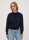 Blue crew-neck jumper in stretch wool_0