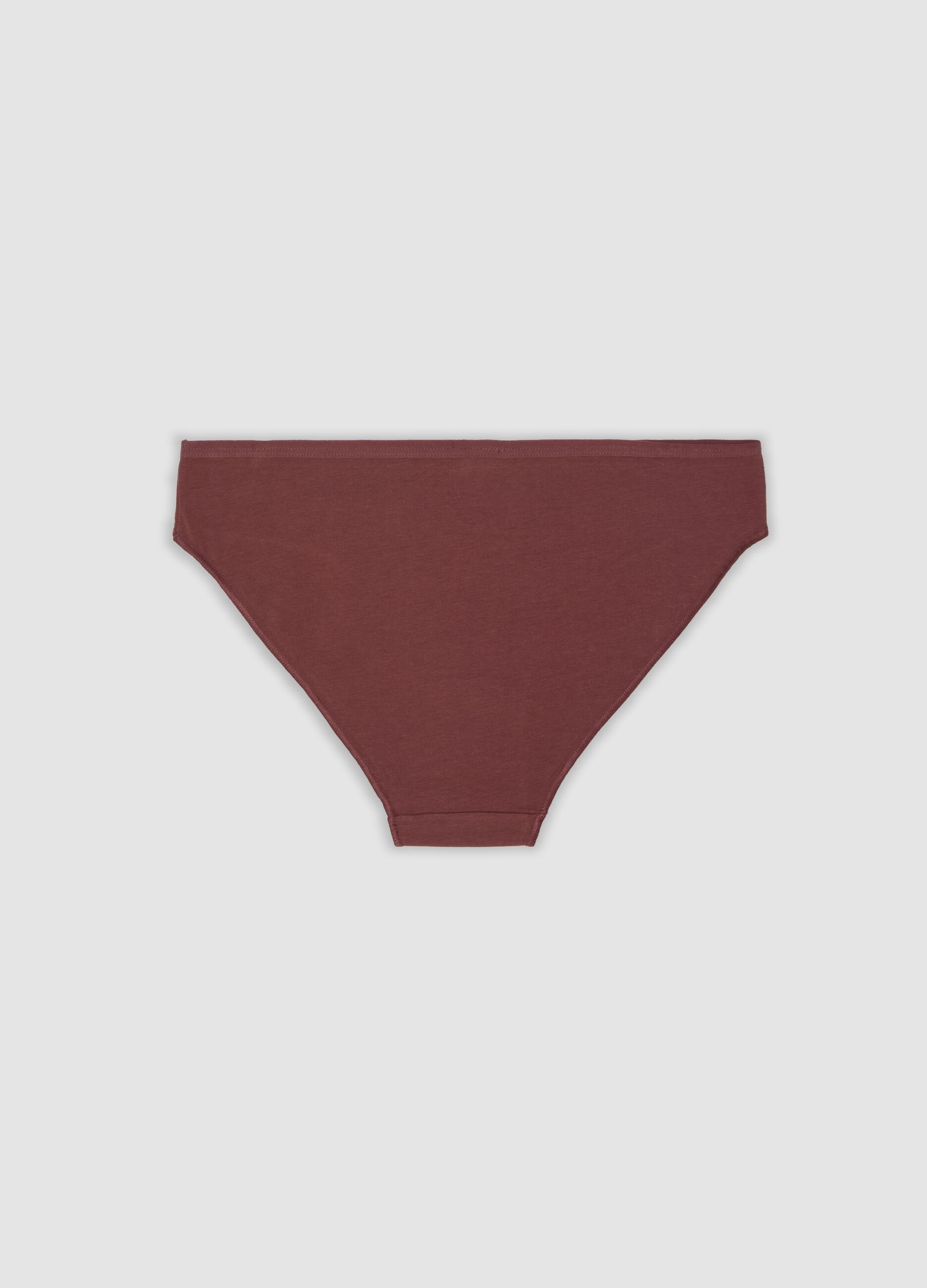 Multipack di cinque slip multicolor in cotone organico elasticizzato