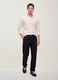 Pantaloni cargo neri in cotone elasticizzato slim fit_0