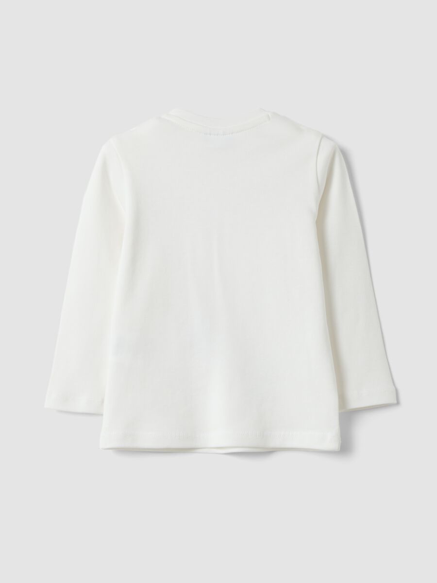 White crew-neck T-shirt in pure organic cotton_1