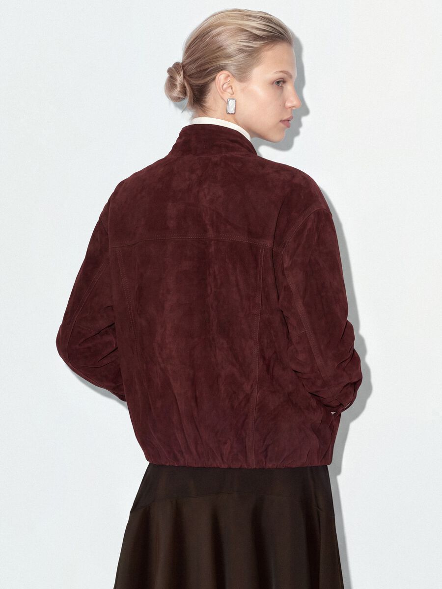 Red genuine leather jacket in regular fit_3