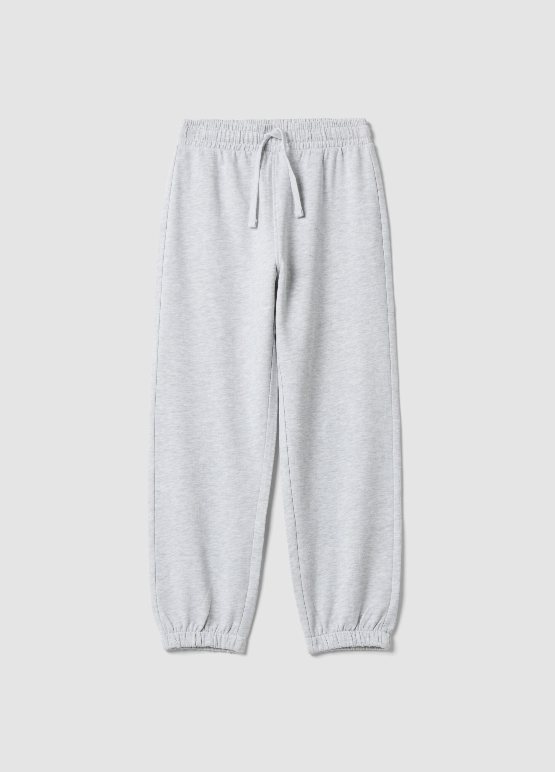 Pantaloni jogger grigi in puro cotone organico