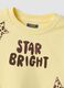 Yellow pure cotton crew-neck sweatshirt with star print_3