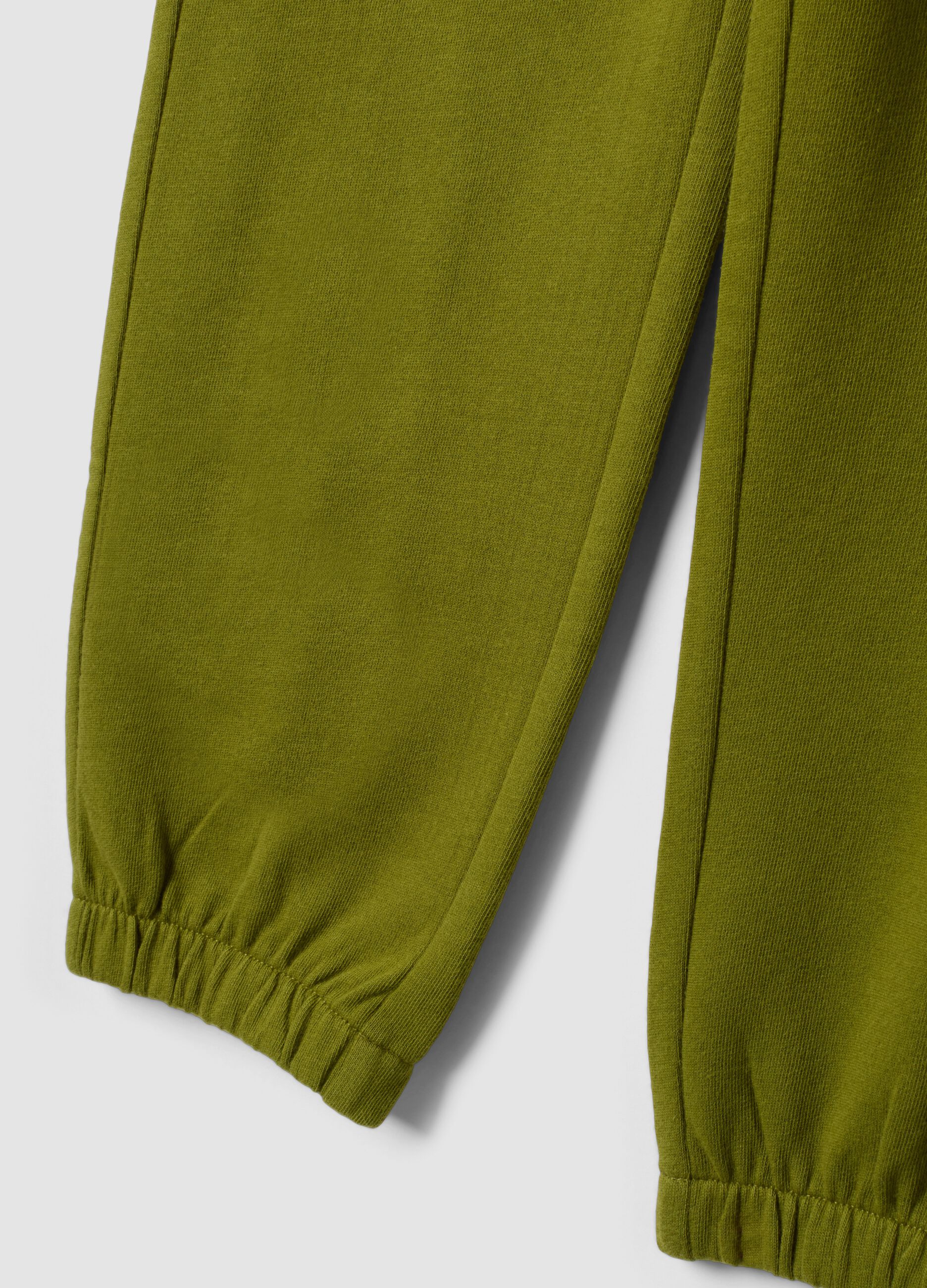 Pantaloni jogger verdi in puro cotone organico