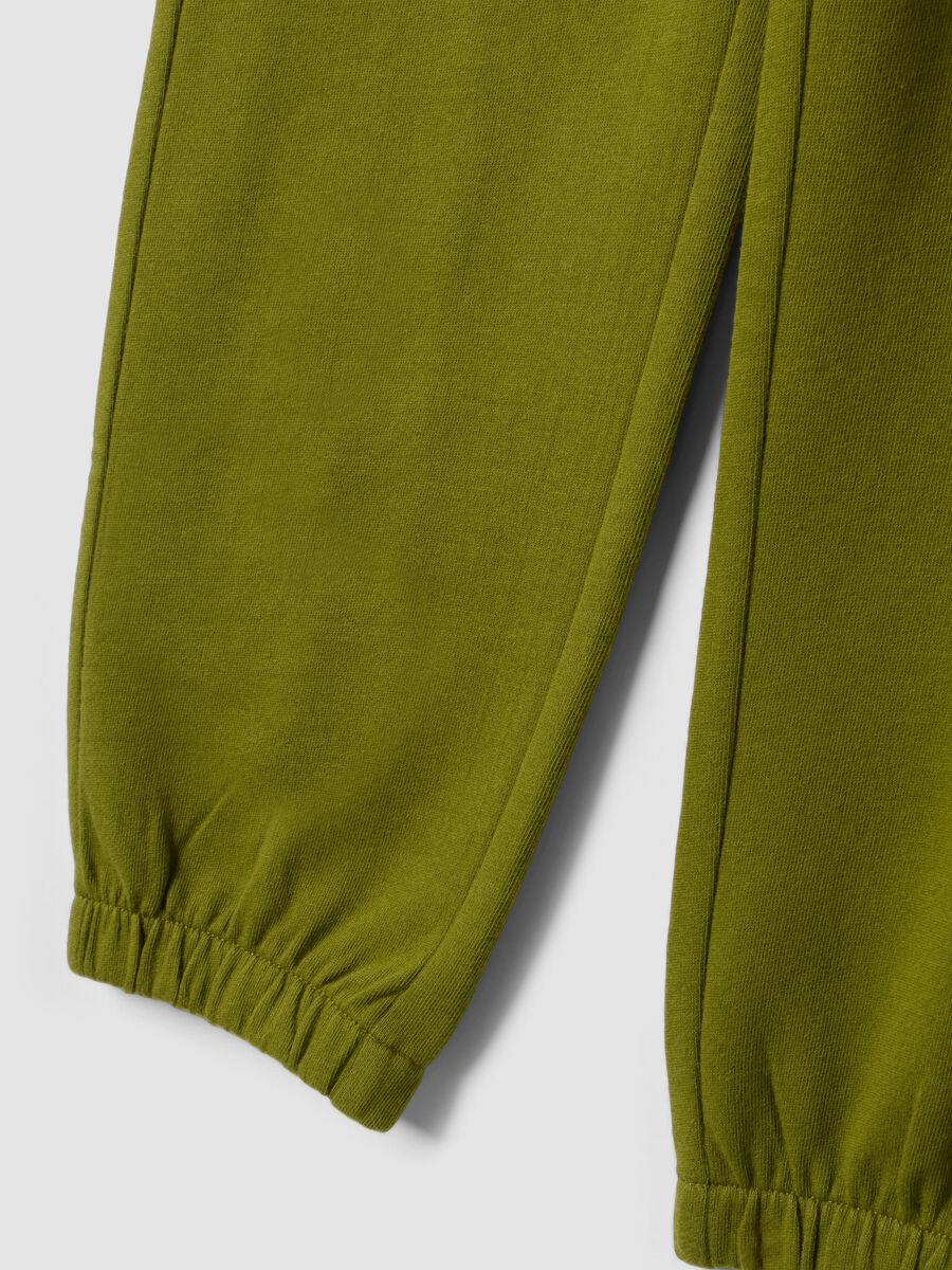 Green jogger trousers in 100% organic cotton_2