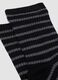 Black striped stretch-fabric socks_1