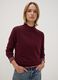 Purple long-sleeved top with high neck, regular fit_0