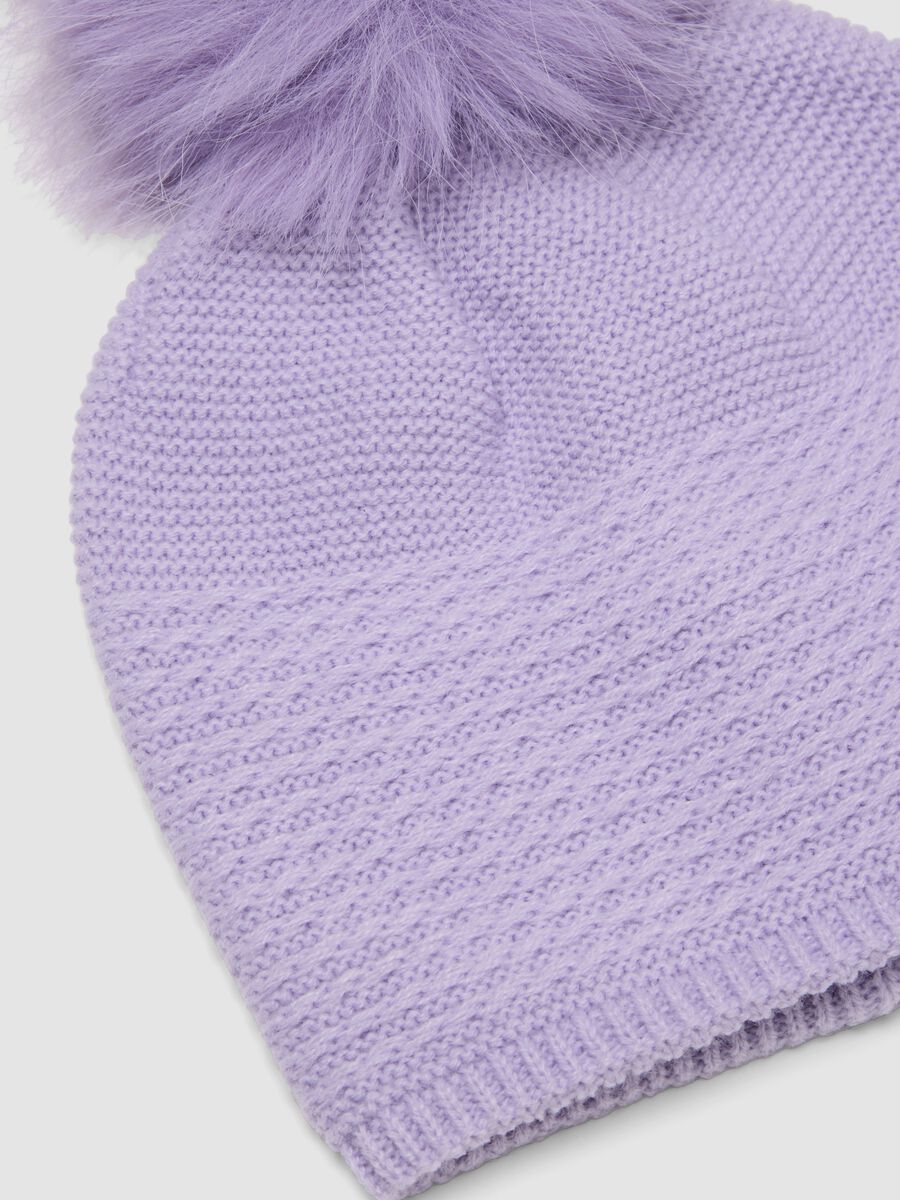 Purple pom‑pom hat_2
