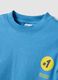Blue pure cotton jersey T-shirt with crew neck and Sonic print_2