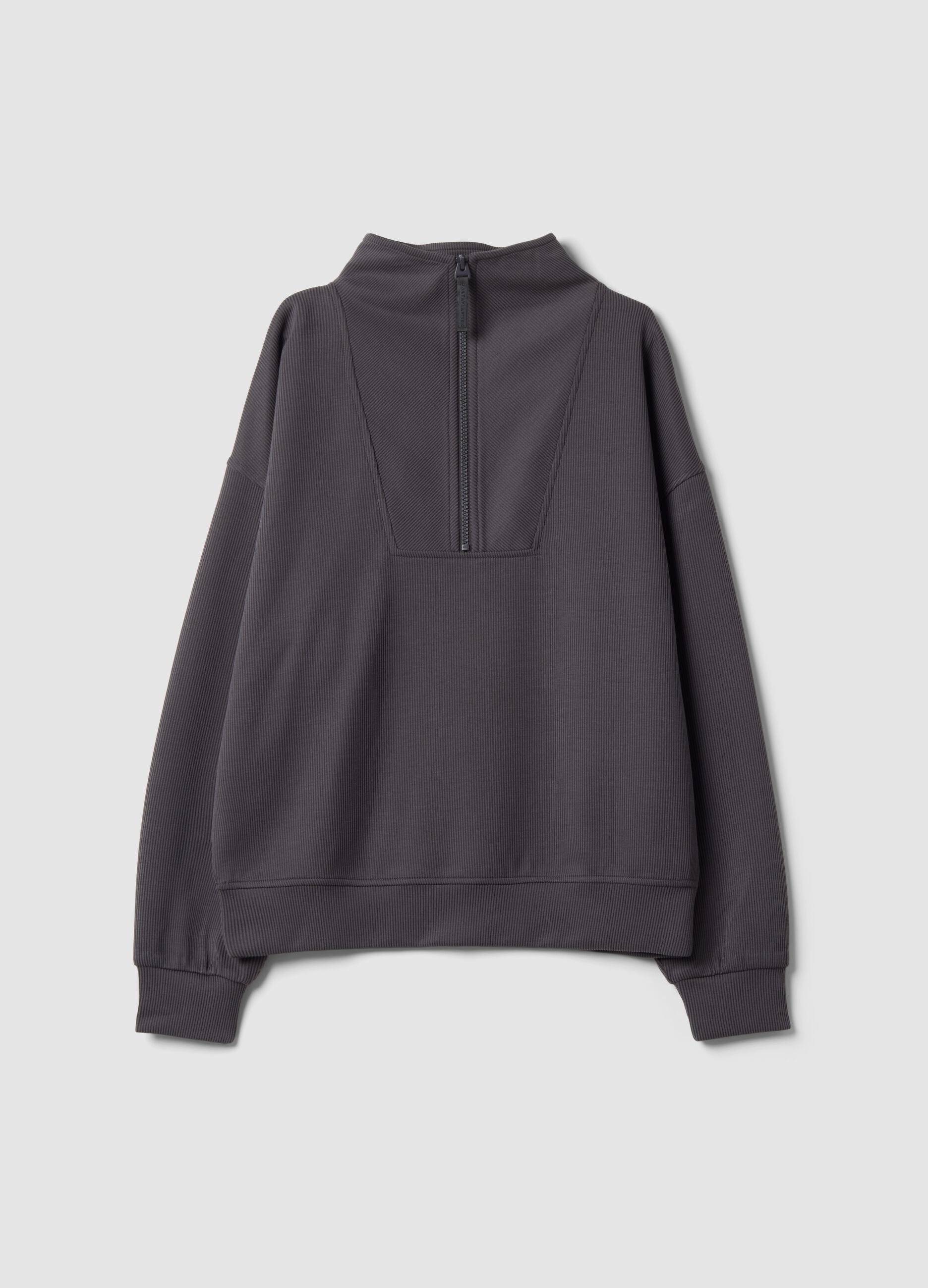 Grey stretch modal crew-neck sweatshirt ALTAVIA STUDIO
