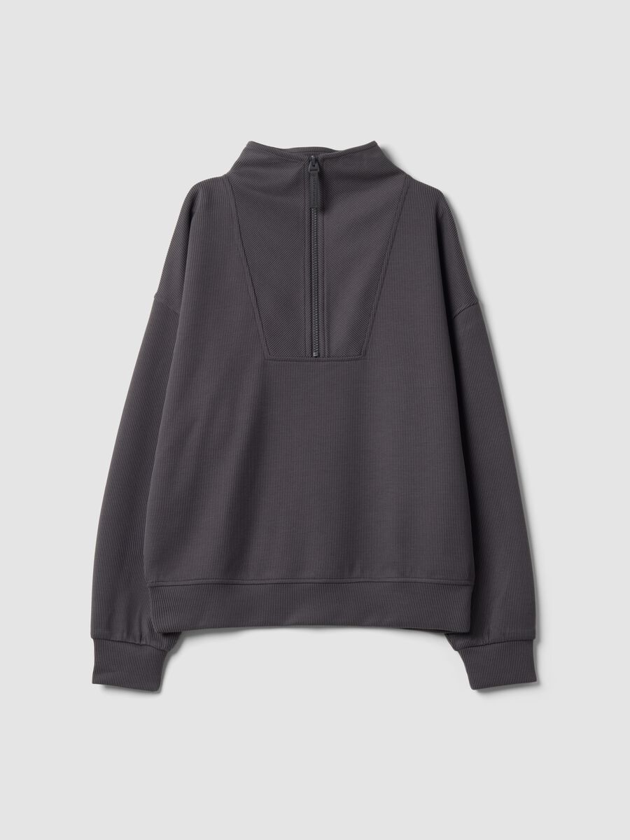 Grey stretch modal crew-neck sweatshirt ALTAVIA STUDIO_4