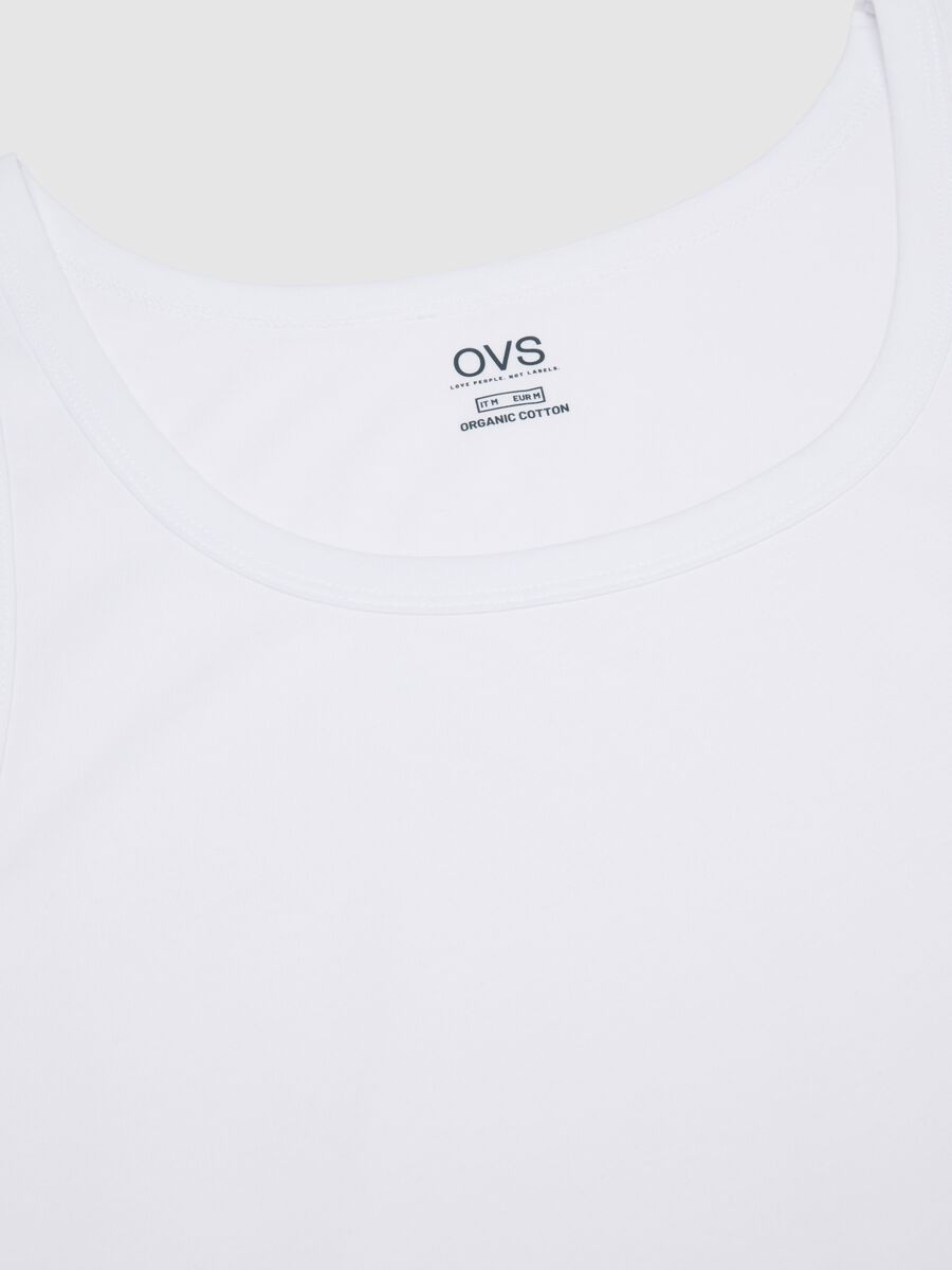 White regular-fit vest in pure organic cotton_5