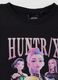 Black stretch cotton T-shirt with K-Pop Demon Hunters print_2