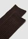 Brown ribbed stretch-fabric socks_2