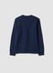 Navy blue organic cotton crew-neck sweatshirt_1